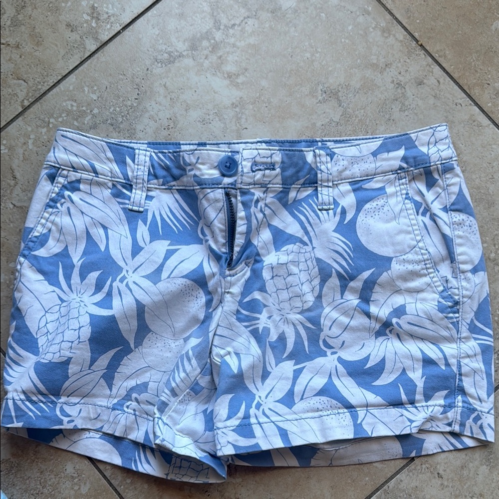 Victoria's Secret Blue and White Tropical Bermudas